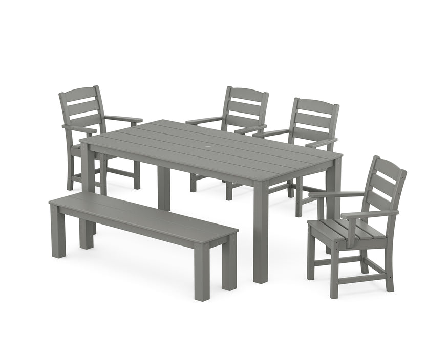 POLYWOOD Lakeside 6-Piece Parsons Dining Set with Bench