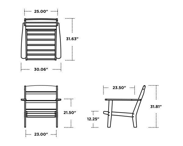 POLYWOOD Lakeside Deep Seating Chair