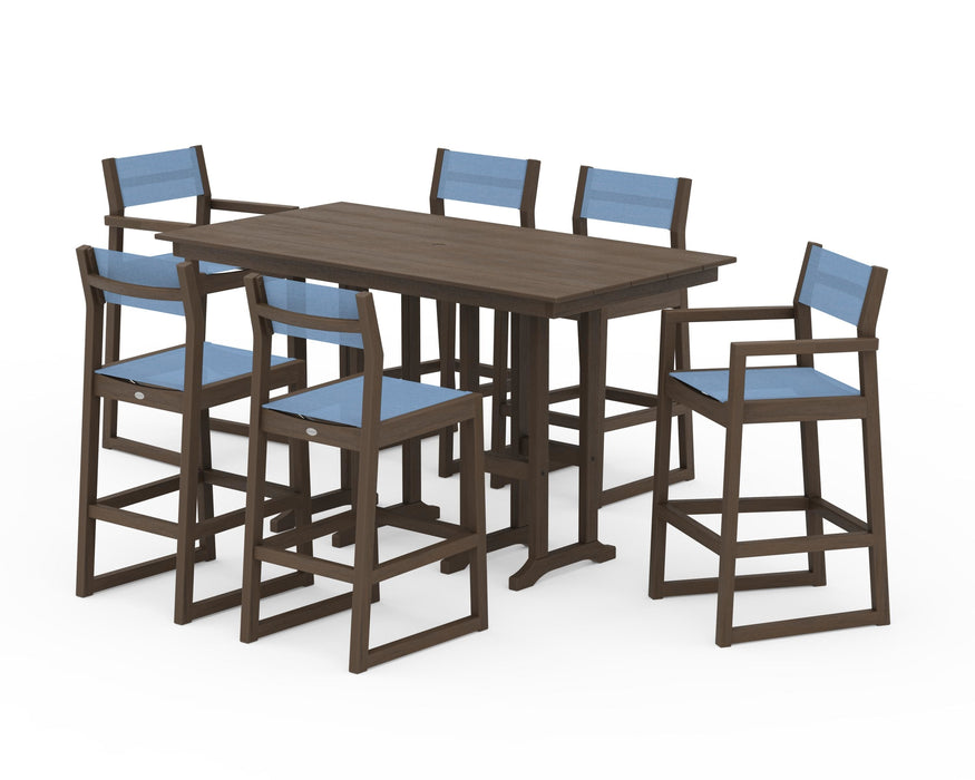 POLYWOOD® EDGE Sling 7-Piece Farmhouse Bar Set