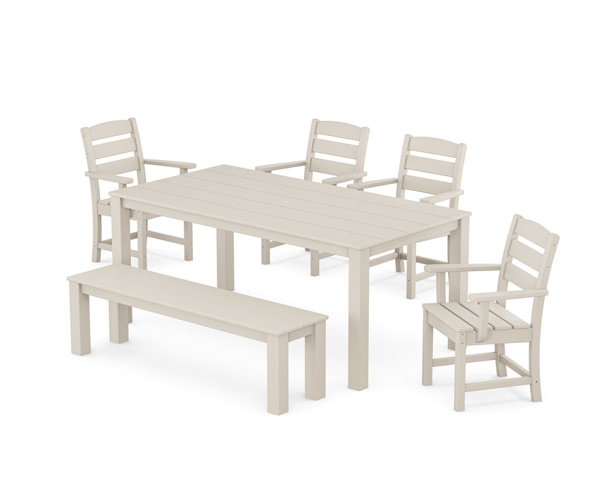 POLYWOOD Lakeside 6-Piece Parsons Dining Set with Bench