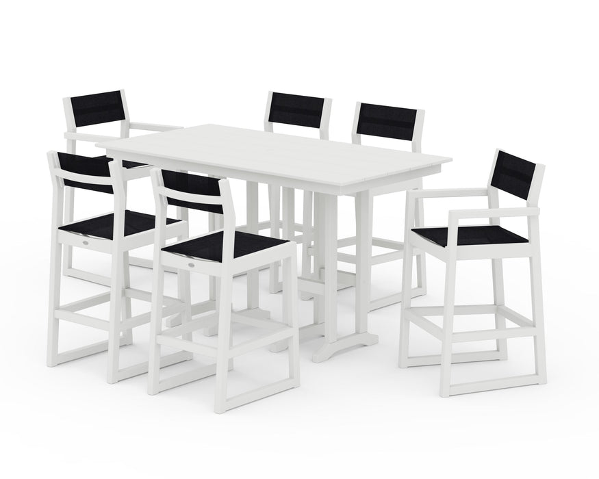 POLYWOOD® EDGE Sling 7-Piece Farmhouse Bar Set