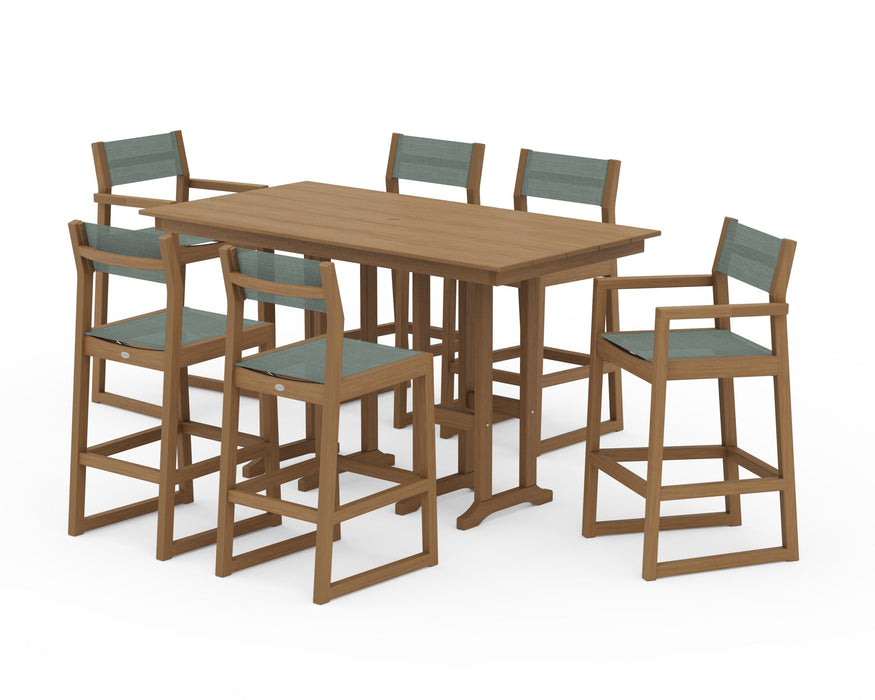 POLYWOOD® EDGE Sling 7-Piece Farmhouse Bar Set