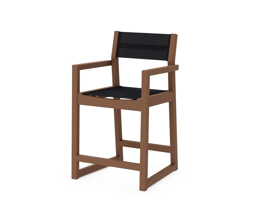 POLYWOOD® EDGE Sling Counter Arm Chair
