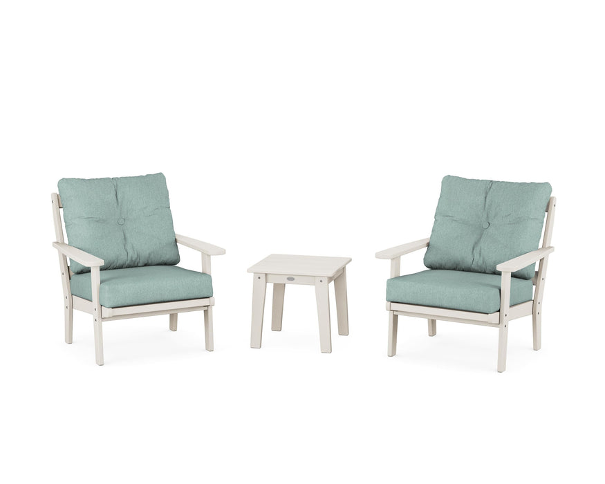 POLYWOOD Mission 3-Piece Deep Seating Set in Sand / Glacier Spa