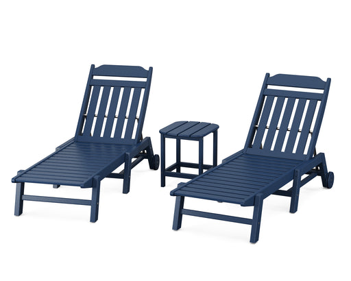 Country Living by POLYWOOD 3-Piece Chaise Set with Wheels