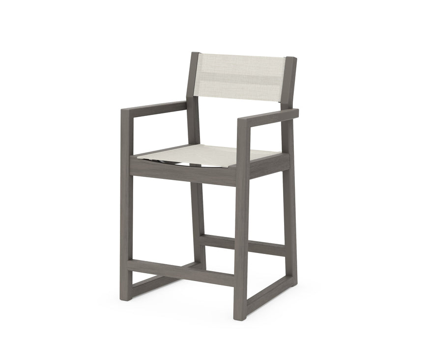 POLYWOOD® EDGE Sling Counter Arm Chair