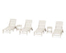 Country Living by POLYWOOD 6-Piece Chaise Set with Wheels