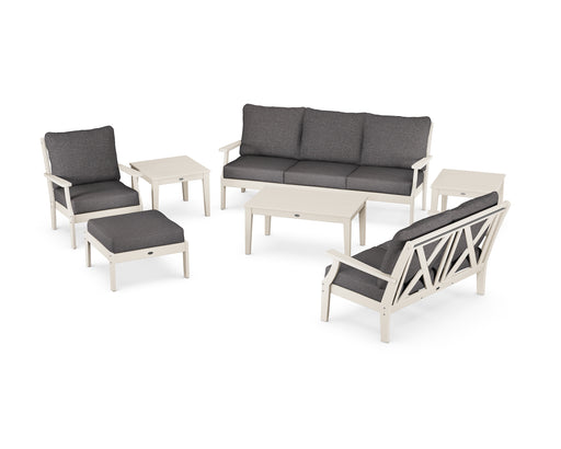 POLYWOOD Braxton 7-Piece Deep Seating Set in Sand / Ash Charcoal