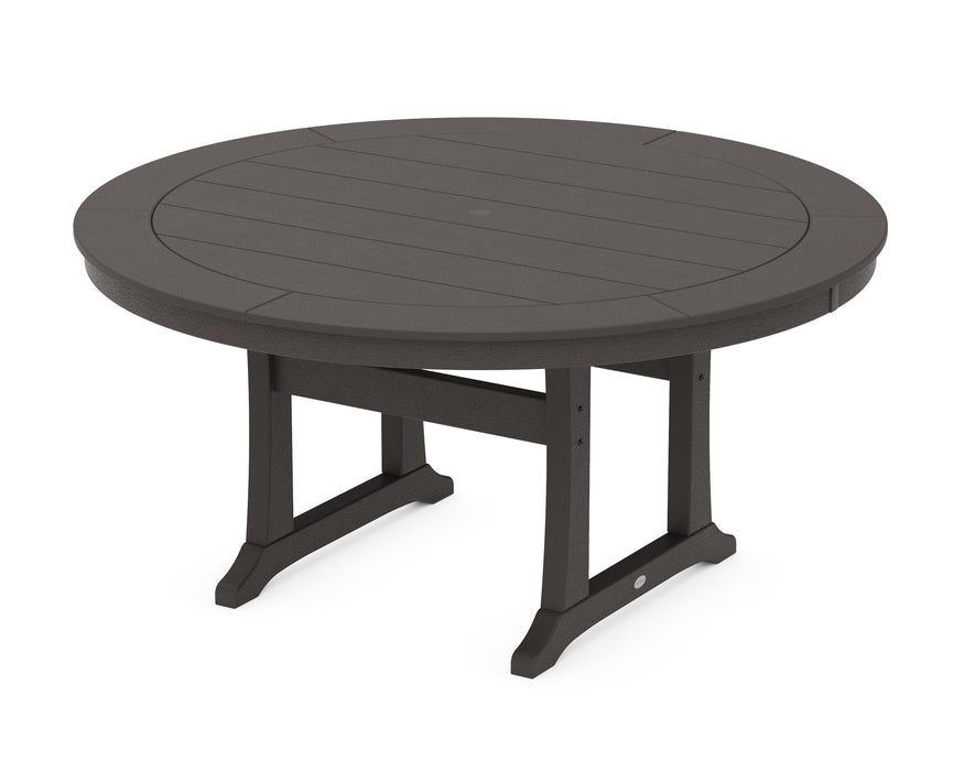 POLYWOOD® Nautical Trestle 60” Round Dining Table