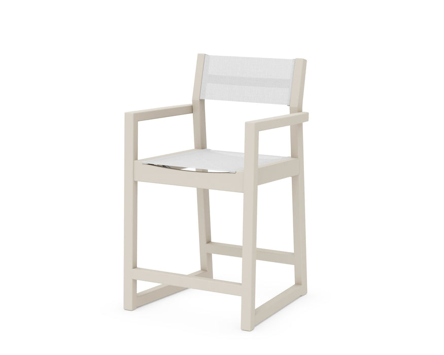 POLYWOOD® EDGE Sling Counter Arm Chair