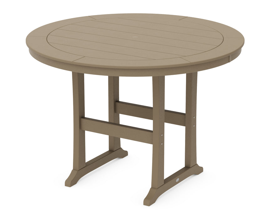 POLYWOOD® Nautical Trestle 60” Round Bar Table