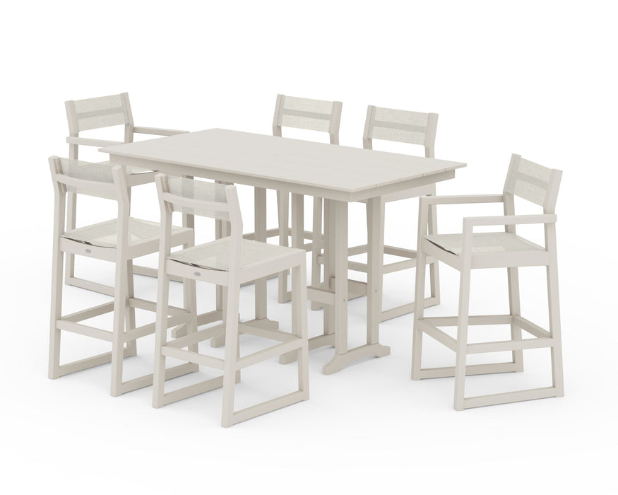 POLYWOOD® EDGE Sling 7-Piece Farmhouse Bar Set