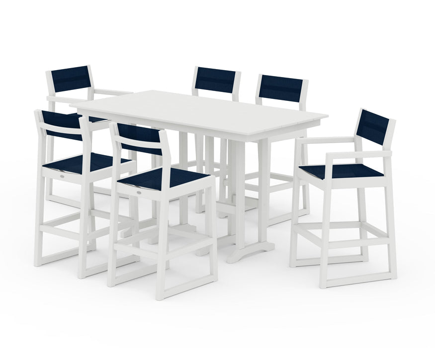 POLYWOOD® EDGE Sling 7-Piece Farmhouse Bar Set