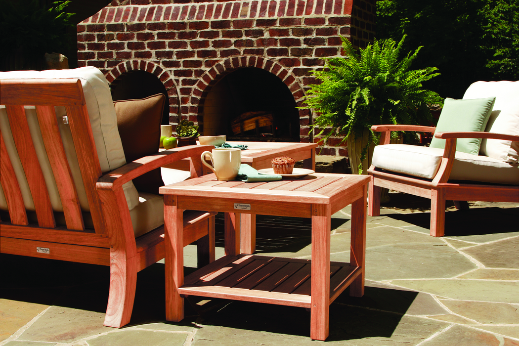 Three Birds Casual Newport Side Table with Lower Shelf