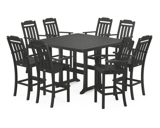 Country Living by POLYWOOD 9-Piece Bar Set with Trestle Legs