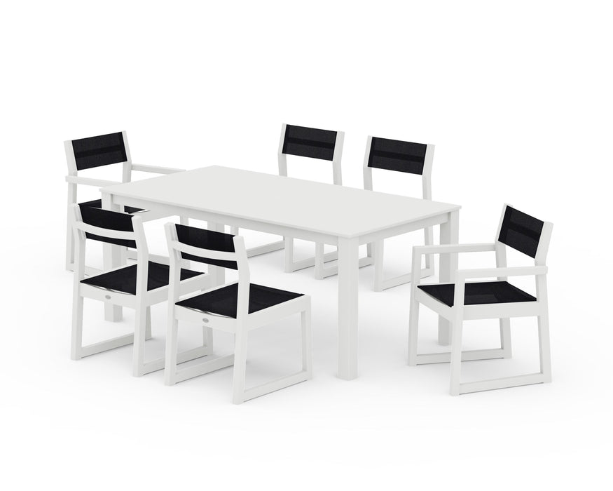 POLYWOOD® EDGE Sling 7-Piece Parsons Dining Set