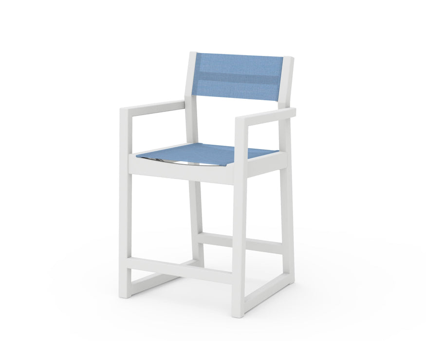 POLYWOOD® EDGE Sling Counter Arm Chair
