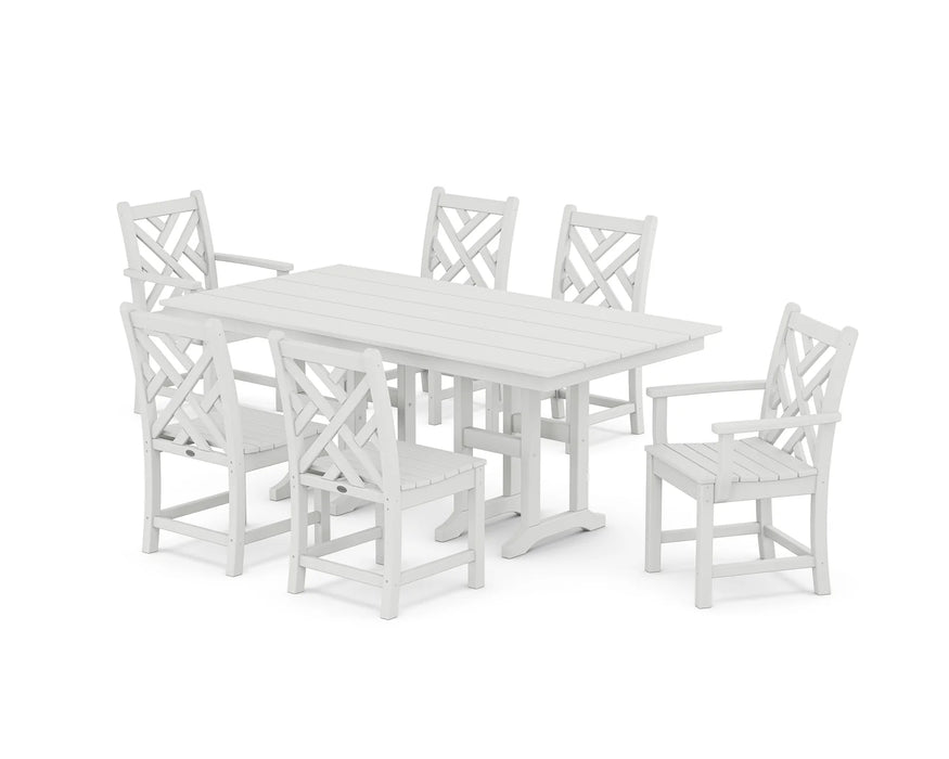 POLYWOOD Chippendale 7-Piece Farmhouse Dining Set