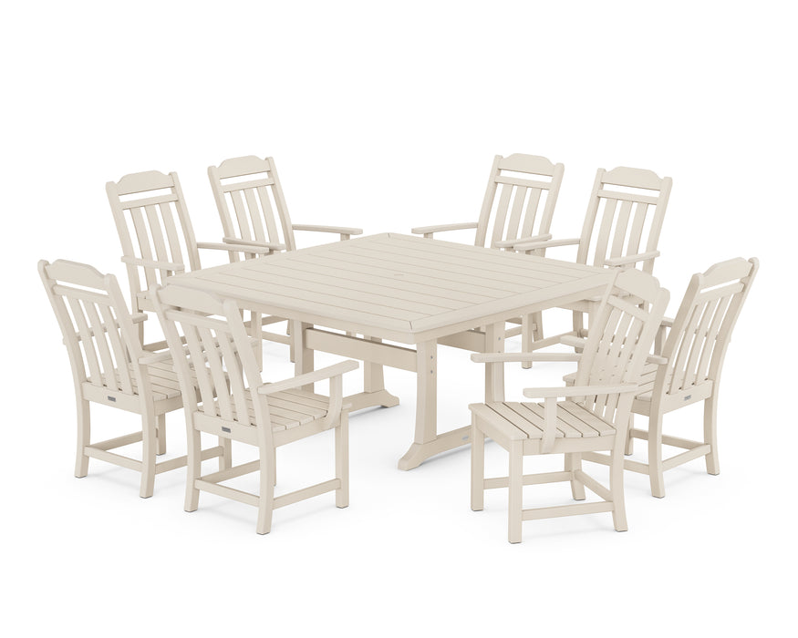 Country Living by POLYWOOD 9-Piece Square Dining Set with Trestle Legs