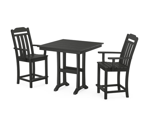 Country Living by POLYWOOD 3-Piece Farmhouse Counter Set with Trestle Legs