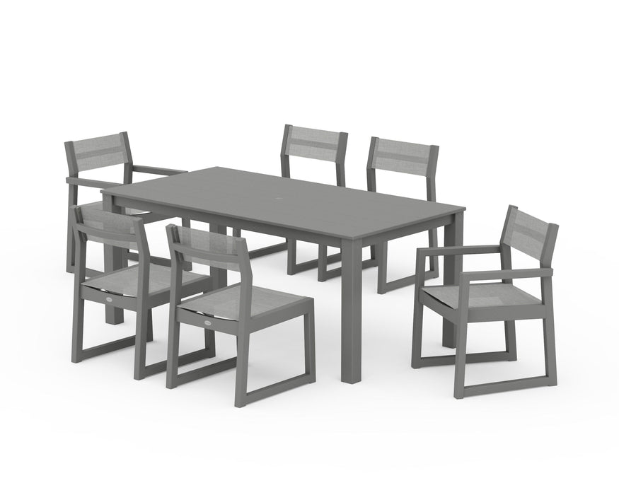 POLYWOOD® EDGE Sling 7-Piece Parsons Dining Set