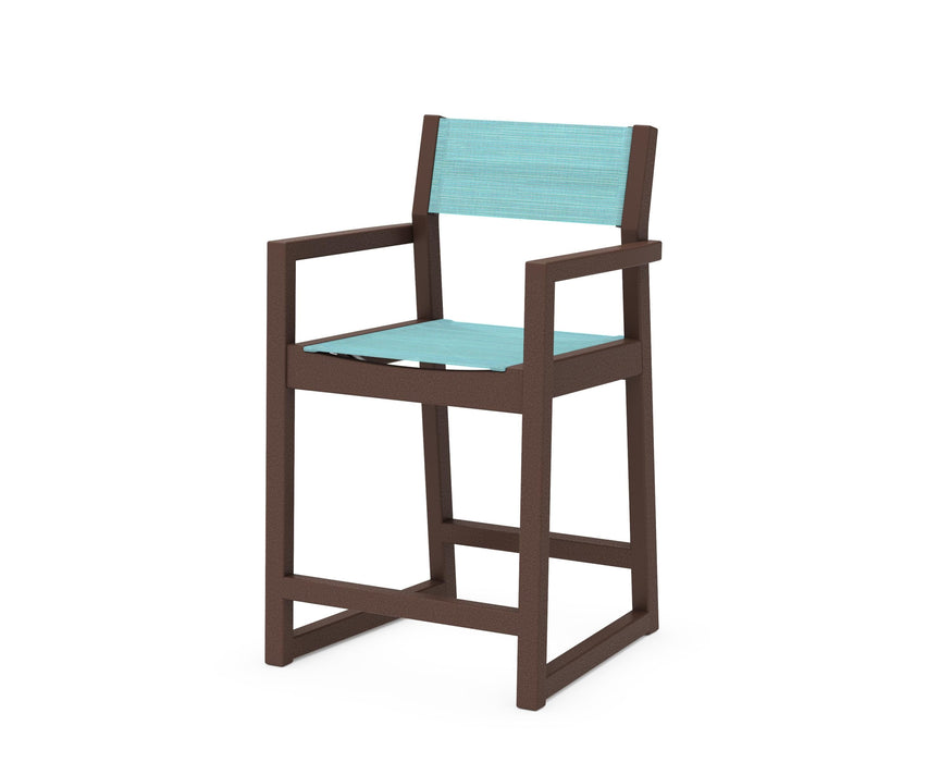 POLYWOOD® EDGE Sling Counter Arm Chair