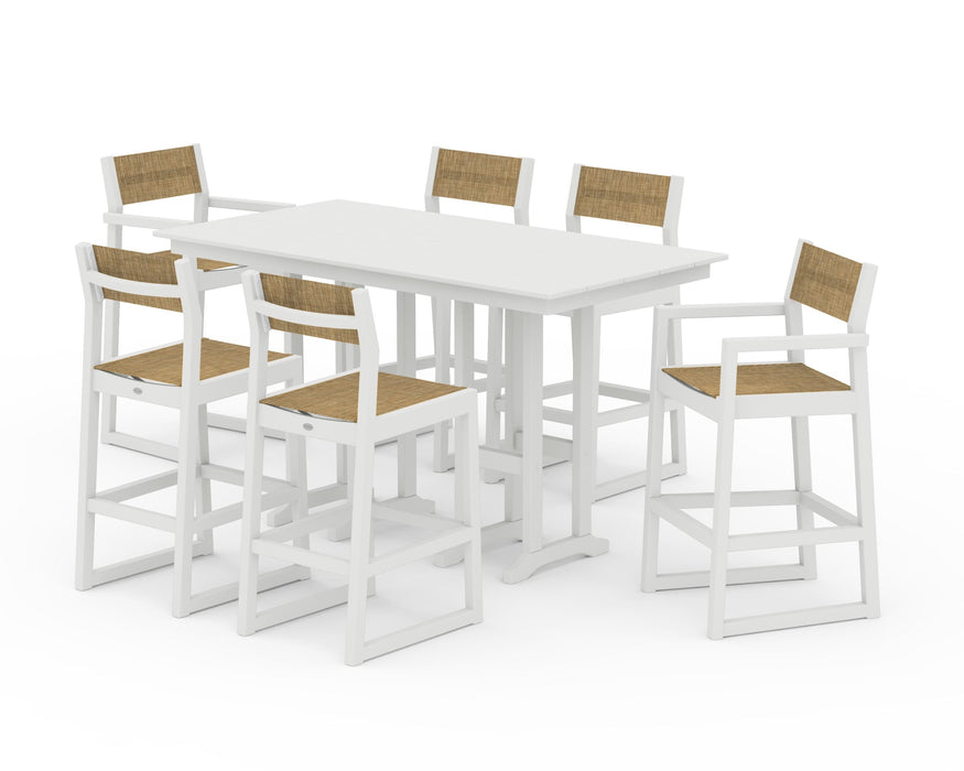 POLYWOOD® EDGE Sling 7-Piece Farmhouse Bar Set