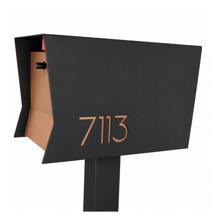 Retrobox-2.0  in TEXTURED MATT JET BLACK - Modern Mailbox