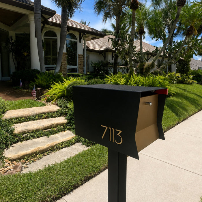 Retrobox-2.0  in TEXTURED MATT JET BLACK - Modern Mailbox