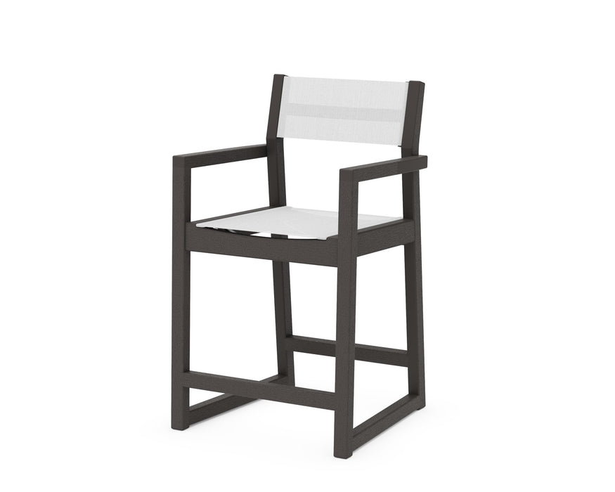 POLYWOOD® EDGE Sling Counter Arm Chair