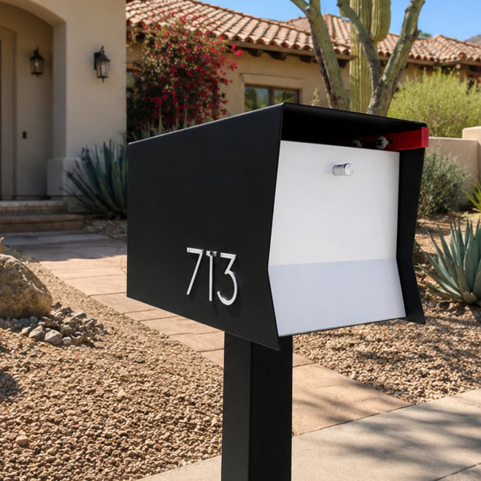 Retrobox-2.0  in TEXTURED MATT JET BLACK - Modern Mailbox