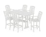Country Living by POLYWOOD Arm Chair 7-Piece Farmhouse Bar Set with Trestle Legs