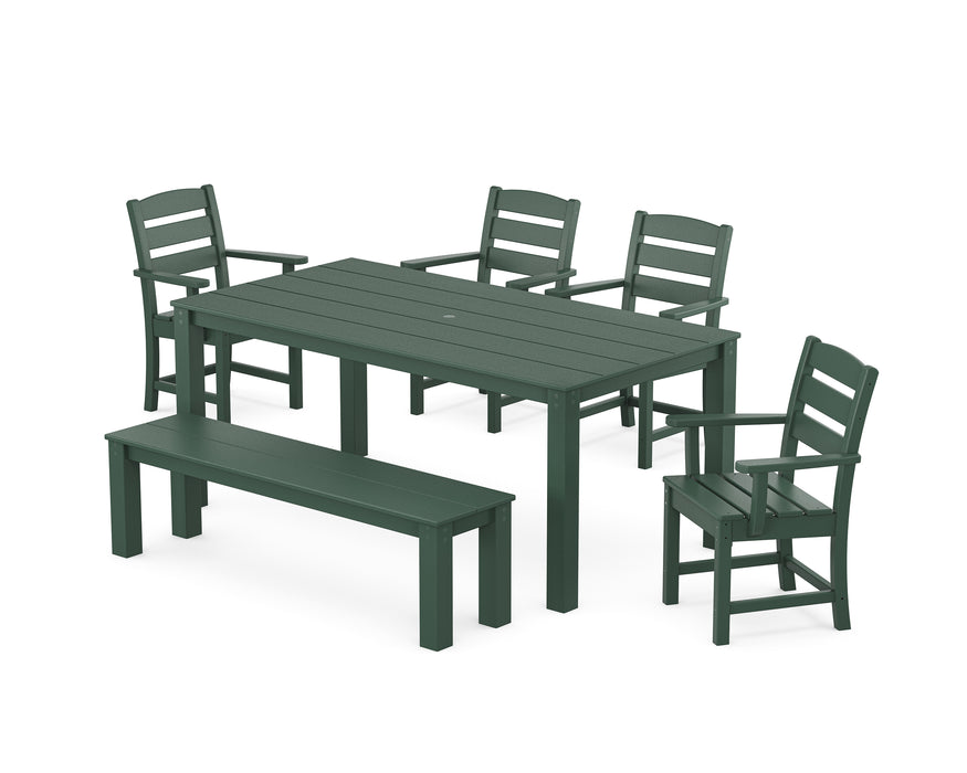 POLYWOOD Lakeside 6-Piece Parsons Dining Set with Bench