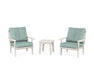 POLYWOOD Oxford 3-Piece Deep Seating Set in Sand / Glacier Spa