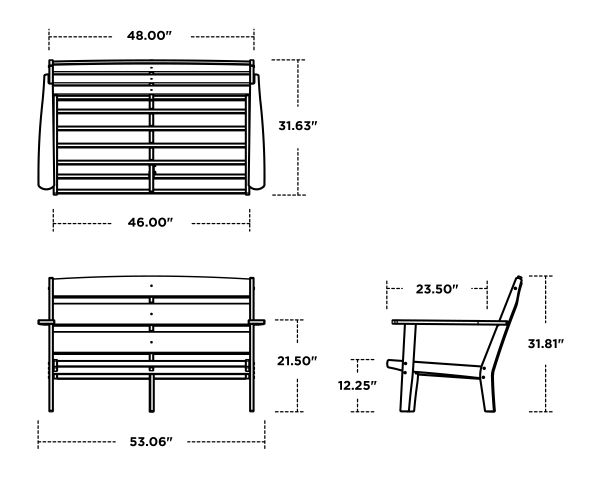 POLYWOOD Lakeside Deep Seating Loveseat