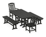 Country Living by POLYWOOD 5-Piece Farmhouse Dining Set with Benches