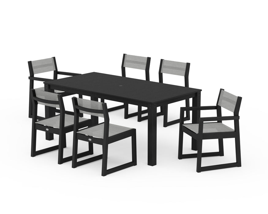 POLYWOOD® EDGE Sling 7-Piece Parsons Dining Set