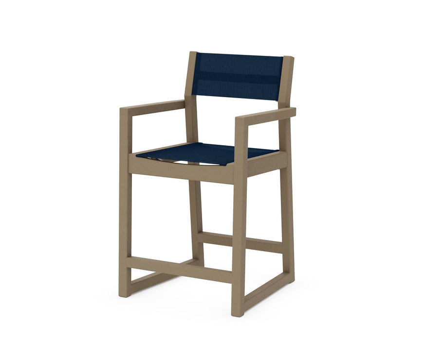 POLYWOOD® EDGE Sling Counter Arm Chair