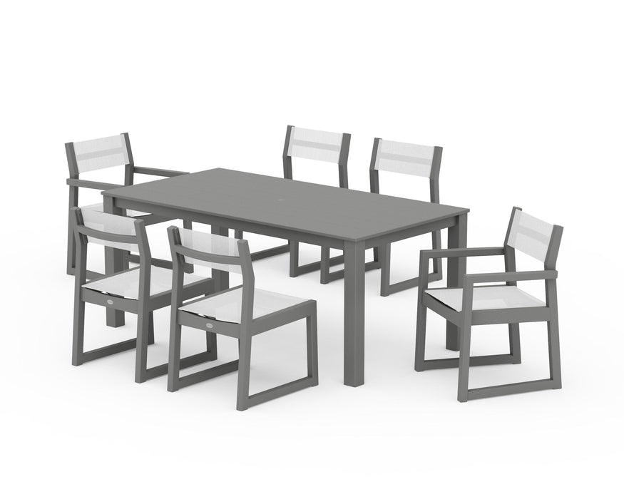 POLYWOOD® EDGE Sling 7-Piece Parsons Dining Set