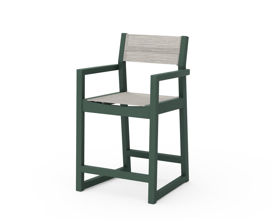 POLYWOOD® EDGE Sling Counter Arm Chair