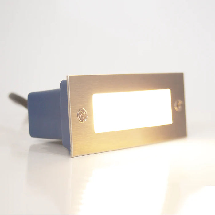 STS02 Outdoor Recessed Brick Wall Light 3000K Warm White Integrated LED Step/ Stair Lighting Fixture