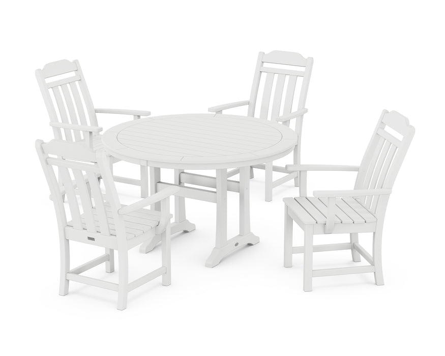 Country Living by POLYWOOD 5-Piece Round Dining Set with Trestle Legs