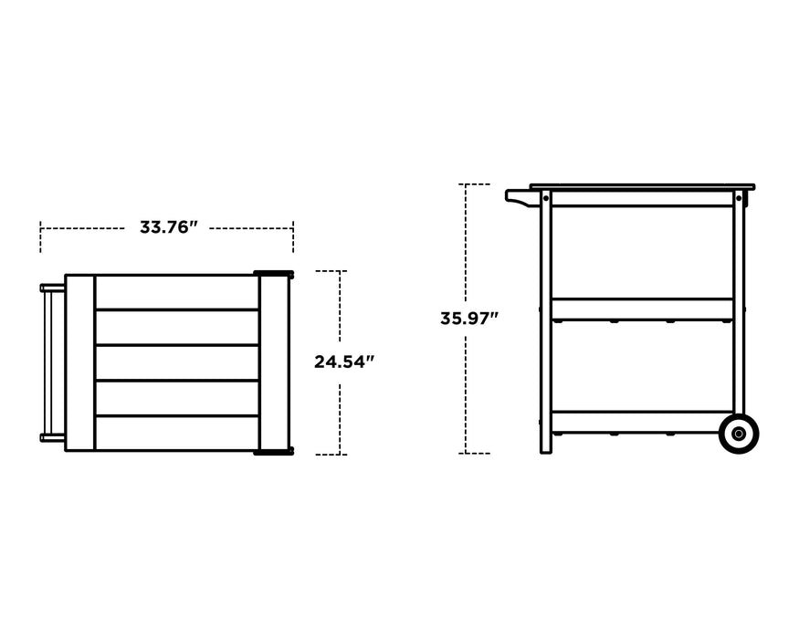 POLYWOOD® Vineyard Bar Cart