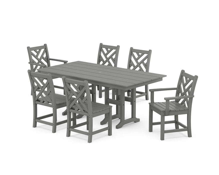 POLYWOOD Chippendale 7-Piece Farmhouse Dining Set
