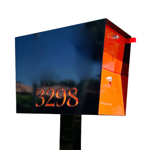 NEW! The UpTown Box Locking Package Dropbox  in TEXTURED MATT JET BLACK - Modern Mailbox