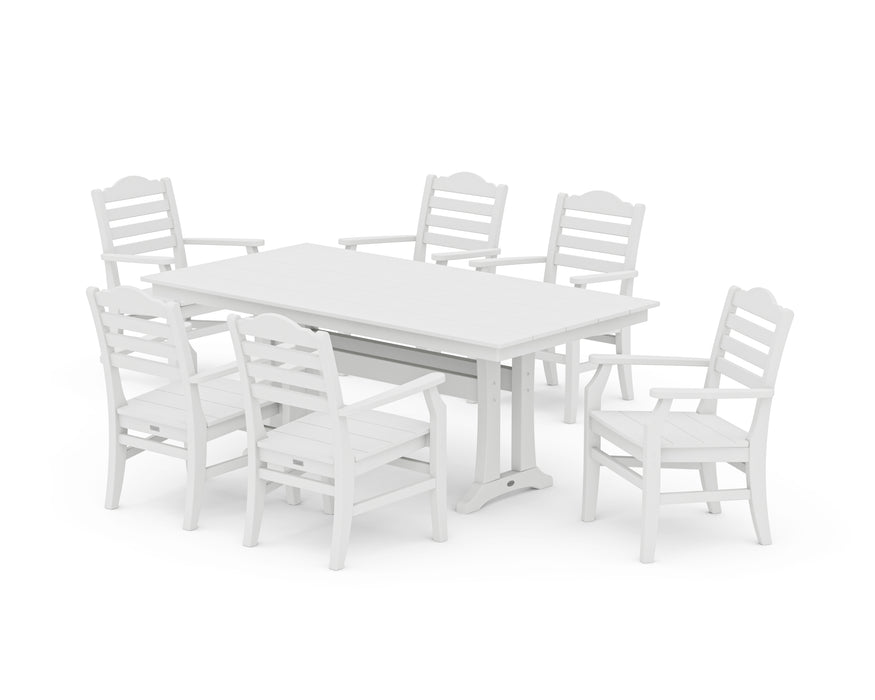 Draper James by POLYWOOD Savannah Arm Chair 7-Piece Farmhouse Dining Set with Trestle Legs