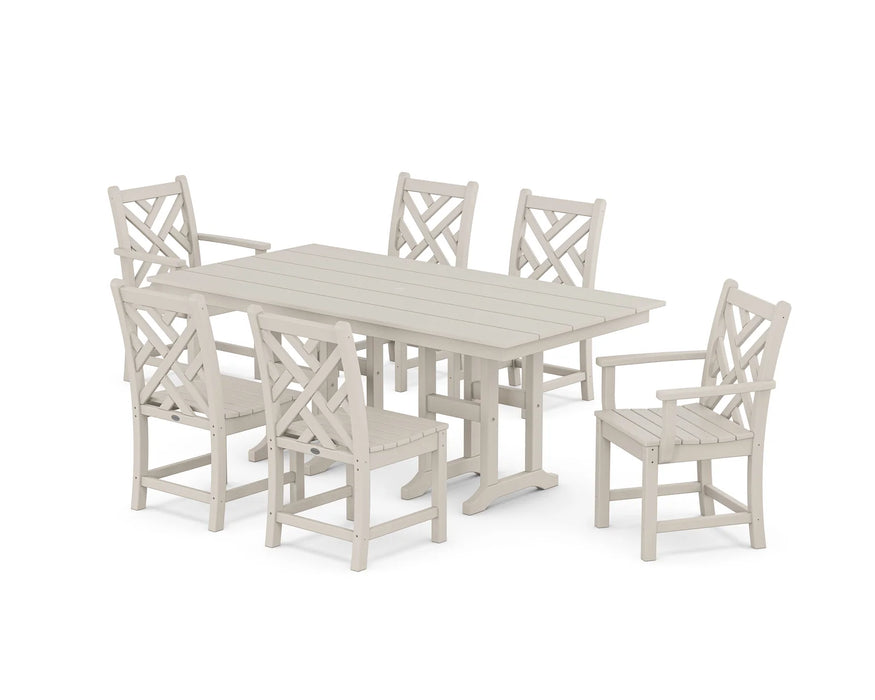 POLYWOOD Chippendale 7-Piece Farmhouse Dining Set