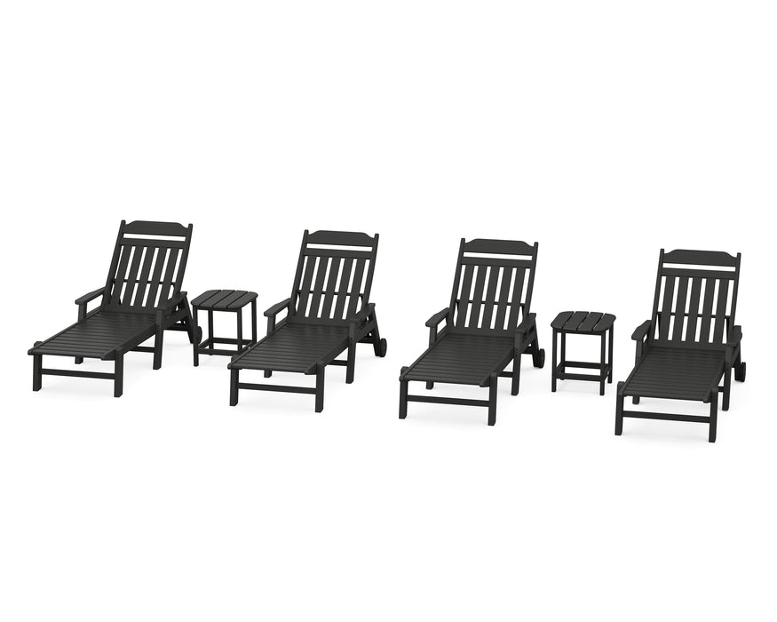 Country Living by POLYWOOD 6-Piece Chaise Set with Arms and Wheels