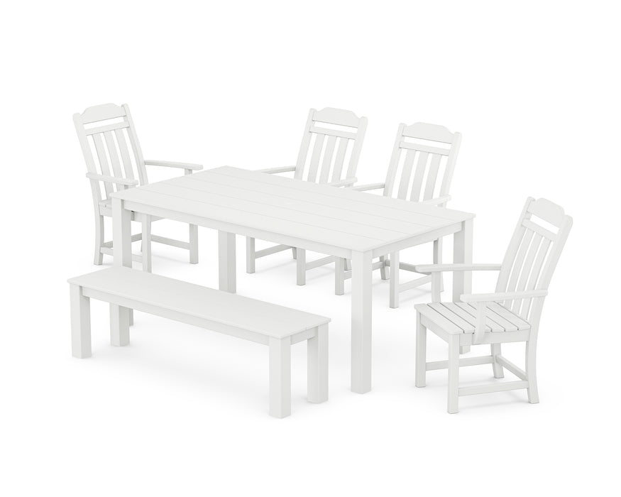 Country Living by POLYWOOD 6-Piece Parsons Dining Set with Bench
