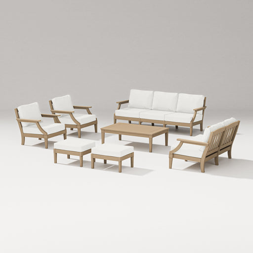 PW Designer Series Estate 7-Piece Lounge Sofa Set in Vintage Sahara / Natural Linen